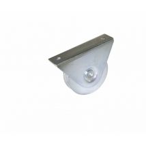 Ruota con supporto esterno in acciaio zincato, H.80 x L.120 x P.35 mm AFBAT