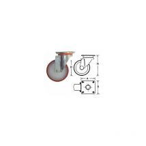 Ruota con supporto girevole poliuretano 80X30