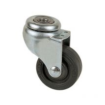 Ruota di foratura diametro 42 mm con occhio di gomma grigio d. 8,5 mm, altezza 64 mm