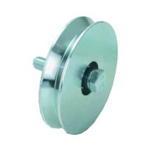Ruota cancelli gola v 1 cuscinetto a sfera art.402 - ø mm.60x17 - portata kg.100 - gola v 92°