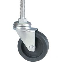 Ruota in gomma sintetica Art. 220/B 50 mm attacco con perno 8MAx30 mm e supporto in acciaio stampato