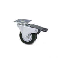 AVO - Roue en caoutchouc Art.160 bis 50x18 mm pour meuble capacite' 30 kg support tournant en tole d'acier avec blocage des roues