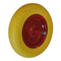 RUOTA PIENA GIALLA PER CARRIOLA MAURER ASSE 150- silicone