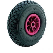 DFL - Ruota pneumatica per carrelli mm.250 con disco in plastica antiurto