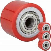 Ruota rullo transpallet con cuscinetti a sfera in acciaio misura mm 80X60 (1PZ)