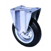 Ruota Gommata Con Base Fissa Qf-A04 Mm. 125X35