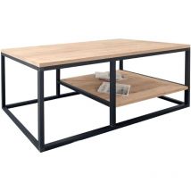 Miroytengo - Rus Laby Center Table avec base noire et Oro Safir 105x42x0 cm