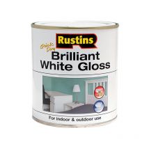 WHIGW500 Quick Dry Brilliant White Gloss 500ml RUSWGWB500 - Rustins