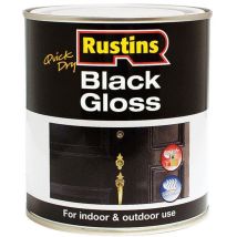 Quick Dry Black Gloss 1 Litre - Rustins