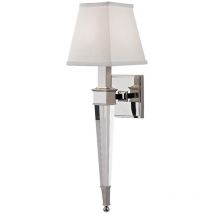 Ruskin Aplique de Pared 1 Luz Níquel Pulido, Seda