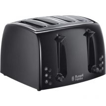 21651 Textures 4-Slice Toaster, Black - Russell Hobbs