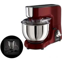 Russell Hobbs Impastatrice Planetaria Multifunzione Rossa - Impastatrice Planetaria e Tritatutto da 1,5 l in Vetro - 3 Accessori, Acciaio Inox, 2,5