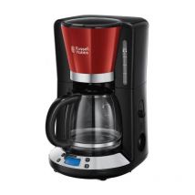 Russell Hobbs - 24031-56 Cafetiere Filtre Programmable Colours Plus 24h, Digital, Maintien au Chaud - Rouge