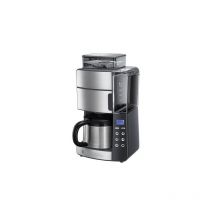 Russell Hobbs - Cafetière goutte à goutte Grind & Brew - 10 tasses, 1L Thermos Carafe, 250g de mouture, 3 niveaux de mouture, sélecteur d'intensité,