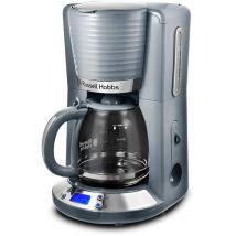 Macchina Caffè Americano Grigio Lucido - Timer Digitale, Con Filtro per Estrazione e Aroma Ottimali - Max 10 tazze Caraffa in Vetro 1.25 l Piastra