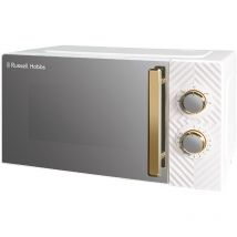 White Microwave Manual Groove 700W 17L RHMM723 - White - Russell Hobbs