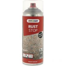 Dupli Color Rost Stop 4in1 - Grundierung und aktiver Rostschutz Spray - hochdeckend und versiegelnd Eisenglimmer 400ml schwarz