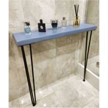 Rustic Console Table Radiator 145mm Hairpin 3R 1016mm Nordic Blue - Length 100cm
