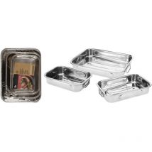 Excellent Houseware - Set 3 bandejas inox, a12402130