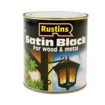 Rustins SATB2500 Satin Black Paint Quick Drying 2.5 Litre RUSBS25L