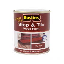 Rustins - STRDW250 Quick Dry Step & Tile Paint Gloss Red 250ml RUSSTP250Q