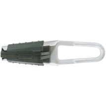 Rutenbeck Abspannklemme – Spannbereich 8,5 bis 13,5 mmØ – Zugentlastung max. 3,5 kN – Gehäuse aus Stahlblech, feuerverzinkt
