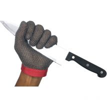 Ruvigrab - 6513, Guanto in rete d'acciaio inossidabile certificato EN1082, per macellaio