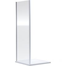 Ruwa 6mm Toughened Safety Glass Side Panel - 1900 x 760mm - Chrome Balterley