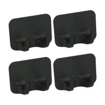 Lot de 4 crochets adhésifs muraux amovibles, étanches, sans couture, pour la maison, la salle de bain, les serviettes, le plafond