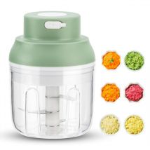 Fortuneville - Hachoir électrique rechargeable usb, Mini coupe legumes, Capacité de 250 ml, Mini hachoir de cuisine avec chargeur usb, robot mixeur,