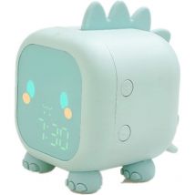 Réveil numérique mignon dinosaure avec veilleuse pour enfants - Cadeau d'anniversaire - Alimenté par usb
