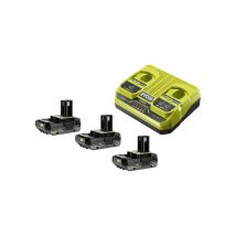 Ryobi - one+ Dual Port Parallel Charger Kit (3x 2.0Ah Battery) 18V RC18240-320