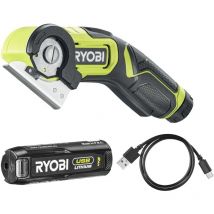 Ryobi – Cutter RCT4-120G 4V 2Ah – 270 U/min – Schnittleistung 6,4 mm – 0,33 kg – selbstschärfende Klinge