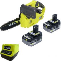 RYOBI RY18CS20A 18 V ONE+ Akku Kettensäge 20 cm Compact + 2x Akku 5,0 Ah + Ladegerät