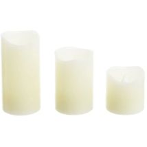 S-3 Ivory Kerzen 5x5x5 Mit Realistischem Flammeneffekt