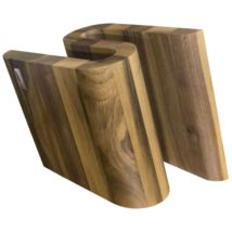 Legno Art Magnetic Block De Messer Und Elegante Küche Display - Design "s Gebogen De - Schmutzabweisend - De Walnussholz De Handgefertigt In Italien -