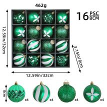S-giant - Boule De Noel, 16 Pièces Ensemble de Boules De Noel, Décorations Darbre de Noël, Boules De Noël Avec Crochets Suspendus pour Mariage Fête