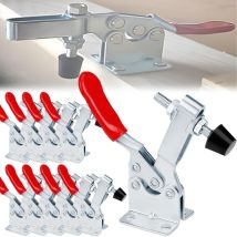 Lauwexe - GH-201-B Lot de 10 sauterelles de menuisier,tendeurs de genou à dégagement rapide horizontal réglable pour utilisation de la machine,