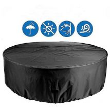 S-giant Housse de protection pour meubles, Couverture ronde pour table, Résistante et imperméable, en toile résistante aux UV(148x60)