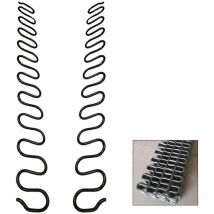 Lot de 2 ressorts de rechange pour canapé de 55cm avec 8 clips en forme de s, kit de réparation de ressorts de canapé de 4,0 mm de diamètre pour