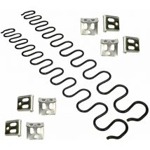 Lot de 2 ressorts de rechange pour canapé de 70cm avec 8 clips en forme de s, 1kit de réparation de ressorts de canapé de diamètre 4,0 pour siège de