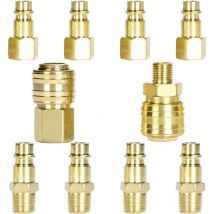 Laoa - S-giant Raccord Pneumatique Raccord d'air comprimé 1/4 npt Raccord d'air 1/4 pouce raccord rapide mamelon de prise d'air comprimé