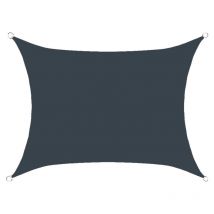 Voile d'ombrage rectangulaire imperméable, 98% uv imperméable, extérieur cour patio jardin parking(Gris foncé,3X5M) - S-giant