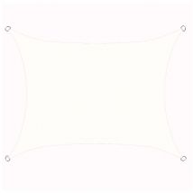 S-giant Voile d'ombrage rectangulaire imperméable, 98% UV imperméable, extérieur cour patio jardin parking(Blanc,3X4M)
