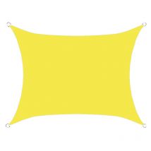 Voile d'ombrage rectangulaire imperméable, 98% uv imperméable, extérieur cour patio jardin parking(Jaune fluorescent,5X7M) - S-giant
