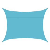 Voile d'ombrage rectangulaire imperméable, 98% uv imperméable, extérieur cour patio jardin parking(Bleu du lac,4X6M) - S-giant