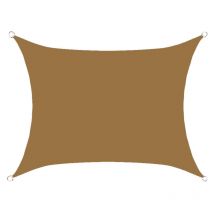 Voile d'ombrage rectangulaire imperméable, 98% uv imperméable, extérieur cour patio jardin parking(Sable jaune,4X5M) - S-giant