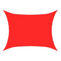 Voile d'ombrage rectangulaire imperméable, 98% uv imperméable, extérieur cour patio jardin parking(Rouge,5X7M) - S-giant