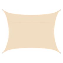 Voile d'ombrage rectangulaire imperméable, 98% uv imperméable, extérieur cour patio jardin parking(Beige jaune,4X5M) - S-giant