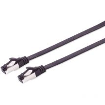 S-impuls Cat.8.1 Netzwerkkabel, Flach, Tpe, Schwarz, 1,0 M
